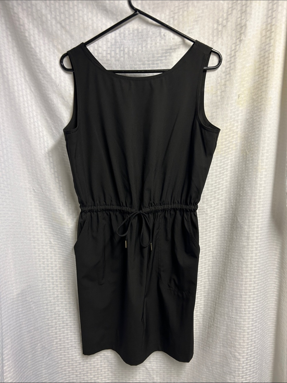 Calvin Klein Black Drawstring Waist Sleeveless Women’s Dress